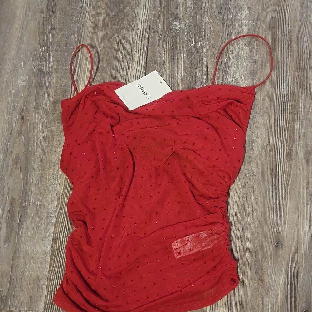 Red Spaghetti Strap Top